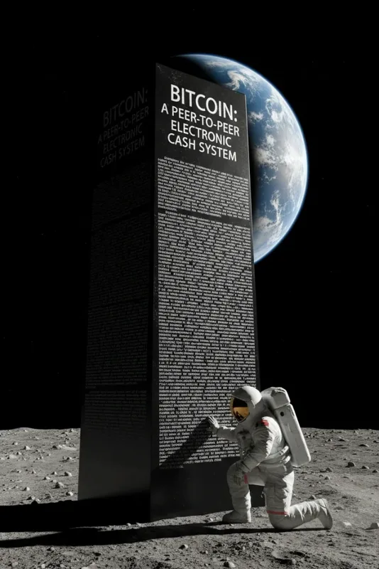 EVIDNUS "Bitcoin Obelisk" — Standard Observer Tee (Heather Grey) · Field Issue